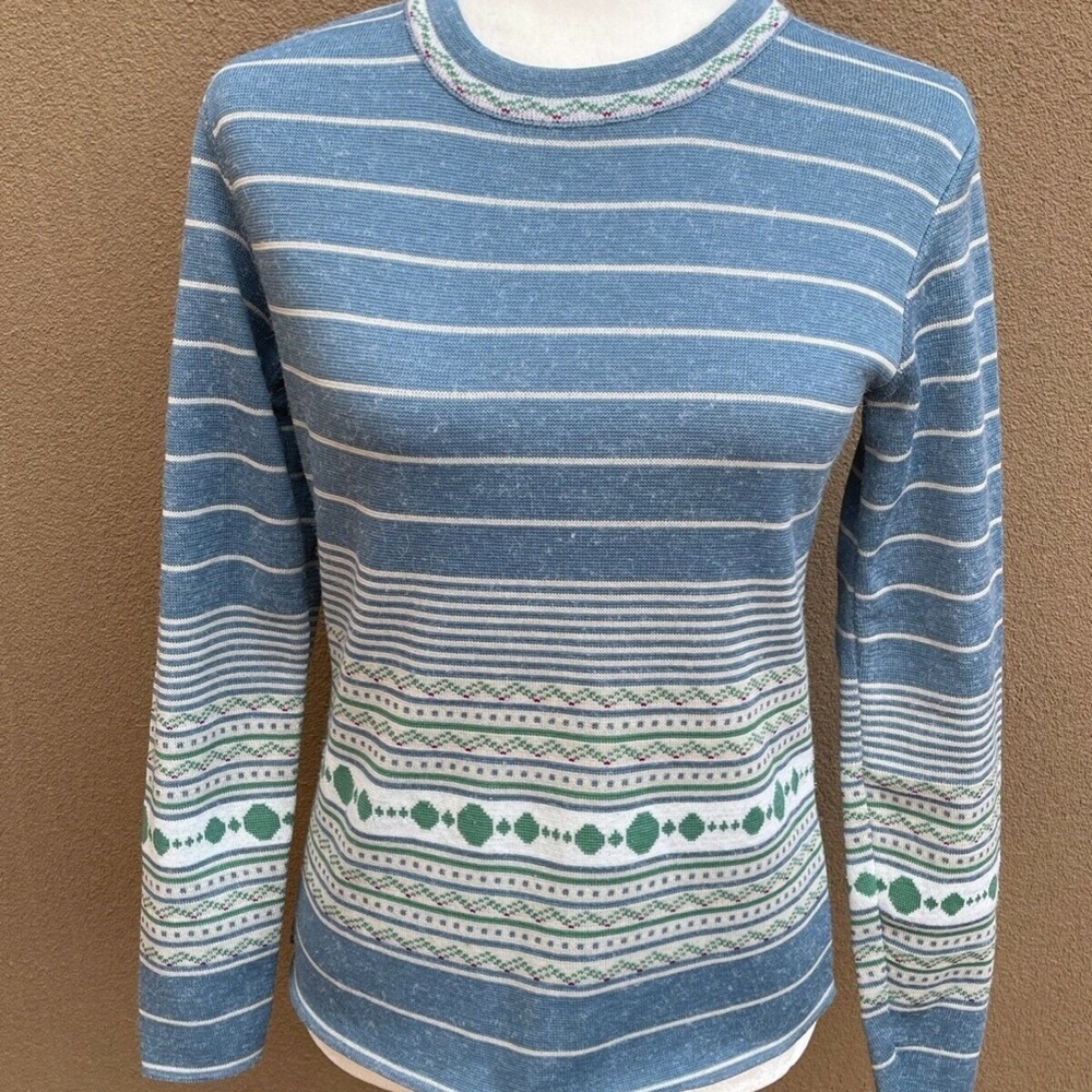 Vintage Jonathan Logan Women's Knit Crew KnitTop Pastel Size Small